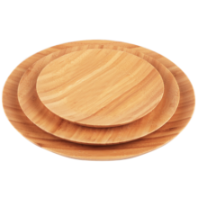 Platos de bambú natural de la placa de la comida